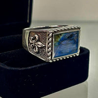 Thumbnail for Labradorite Aura — Silver Ring 950 - nativosjewelry