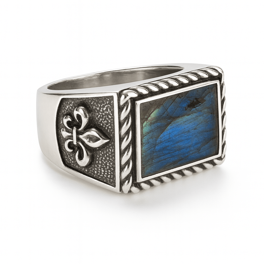 Labradorite Aura — Silver Ring 950 - nativosjewelry