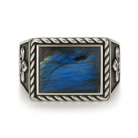Thumbnail for Labradorite Aura — Silver Ring 950 - nativosjewelry