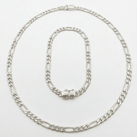 Thumbnail for Set Fígaro 4mm — Cadena y Pulsera Plata 950 - nativosjewelry