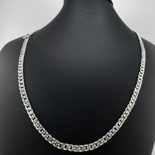Cadena Lomo de Corvina 5mm Planchada Plata 950 Hombre - nativosjewelry