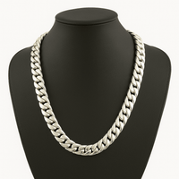 Thumbnail for Cadena Miami Cuban 14mm Plata ley 999 - nativosjewelry