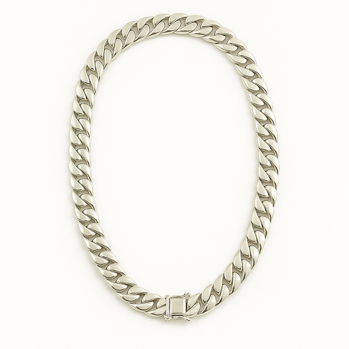 Cadena Miami Cuban 14mm Plata ley 999 - nativosjewelry