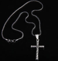 Thumbnail for Conjunto de Cadena y Cruz de Plata 950 quemada y gargantilla Onix skull - nativosjewelry