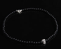 Thumbnail for Conjunto de Cadena y Cruz de Plata 950 quemada y gargantilla Onix skull - nativosjewelry