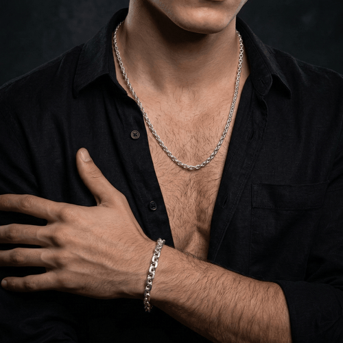 Set Forcet — Cadena y Pulsera Plata 950 - nativosjewelry