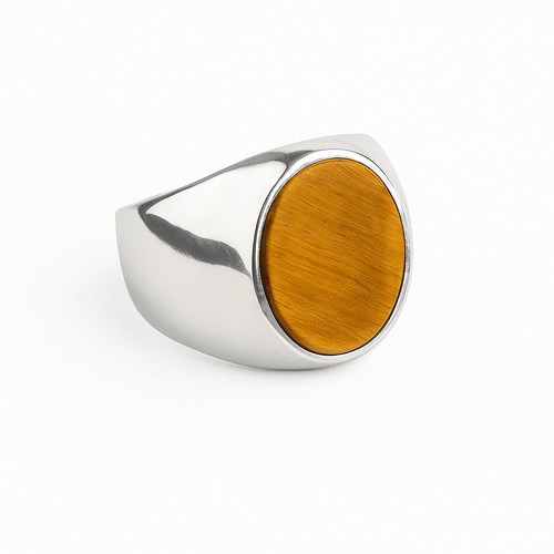 Freedom Tiger — Tiger’s Eye Ring Silver 950 - nativosjewelry