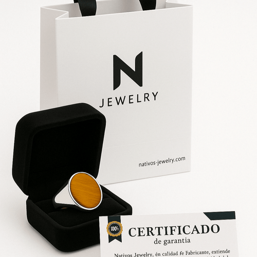 Freedom Tiger — Tiger’s Eye Ring Silver 950 - nativosjewelry