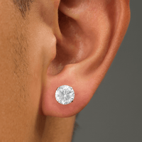 Thumbnail for Arete circón redondo - nativosjewelry