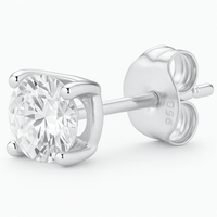 Thumbnail for Arete circón redondo - nativosjewelry