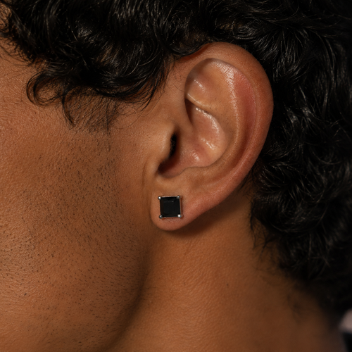Cubic Onyx Earring
