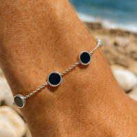Thumbnail for EQUAL BRAZALETE ONYX PLATA LEY 950