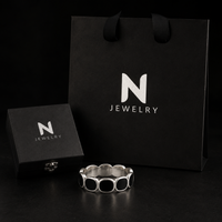 Thumbnail for Onyx Wheel — Sterling Silver 950 Ring