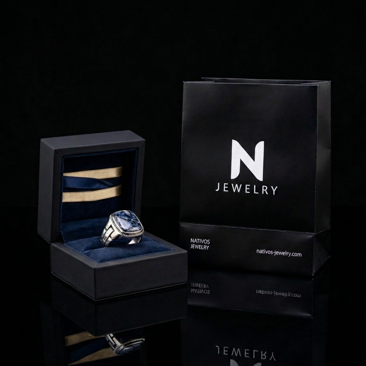 Pietersita — Anillo Plata 950