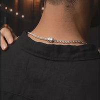 Cadena Lomo de Corvina de Plata 950 para Hombre 3mm