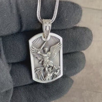 Collar Miguel Arcangel de Plata ley 950