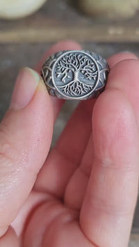 Spiritual Ring of the Tree of Life Silver 950