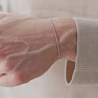 Box Minimal 925 — Silver Box Bracelet Adjustable