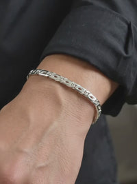 Pulsera Mónaco Sutil 3mm — Plata 950 para Hombre