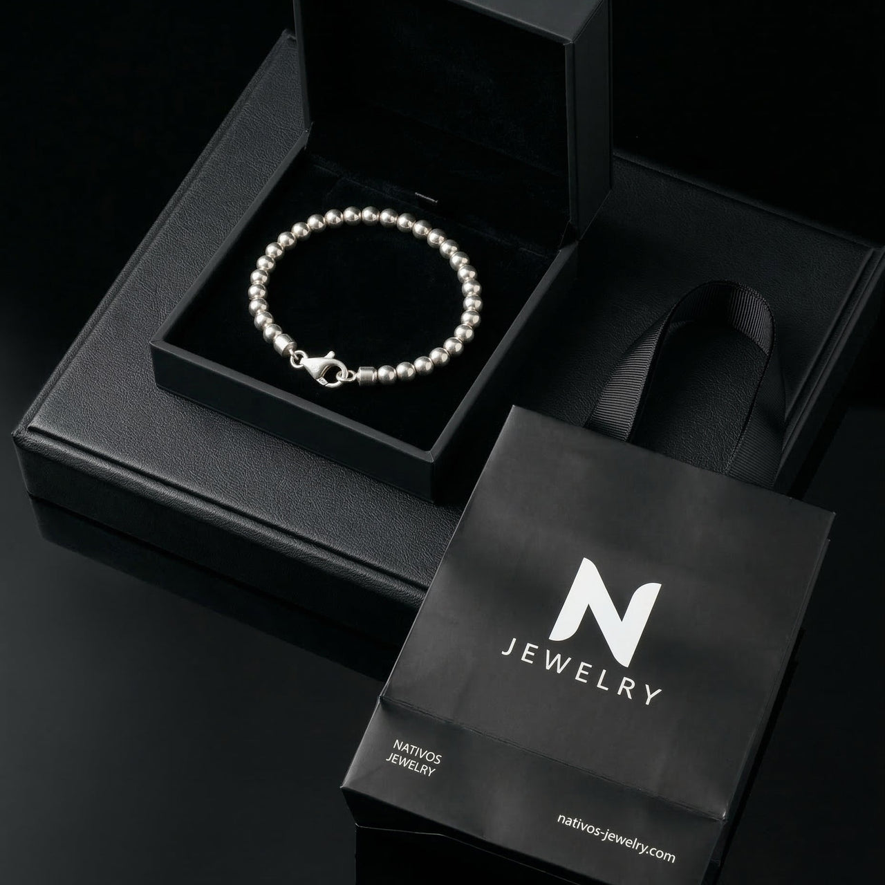 Essence Beads — Silver Beaded Bracelet 950 