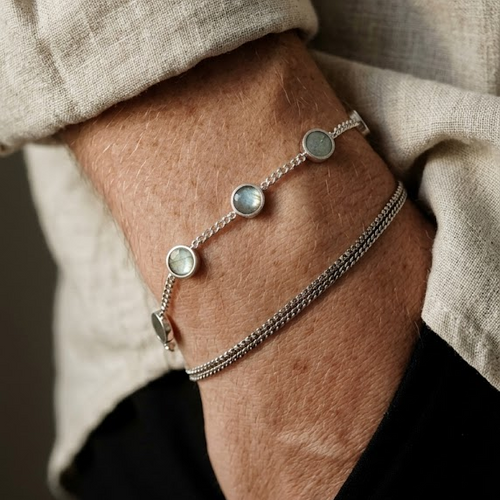 Larvikite Enigma — Larvikite & Silver Bracelet 950 