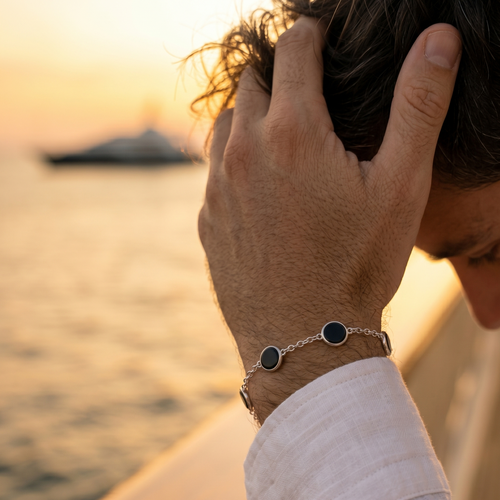 Onyx Balance — Onyx & Silver Bracelet 950