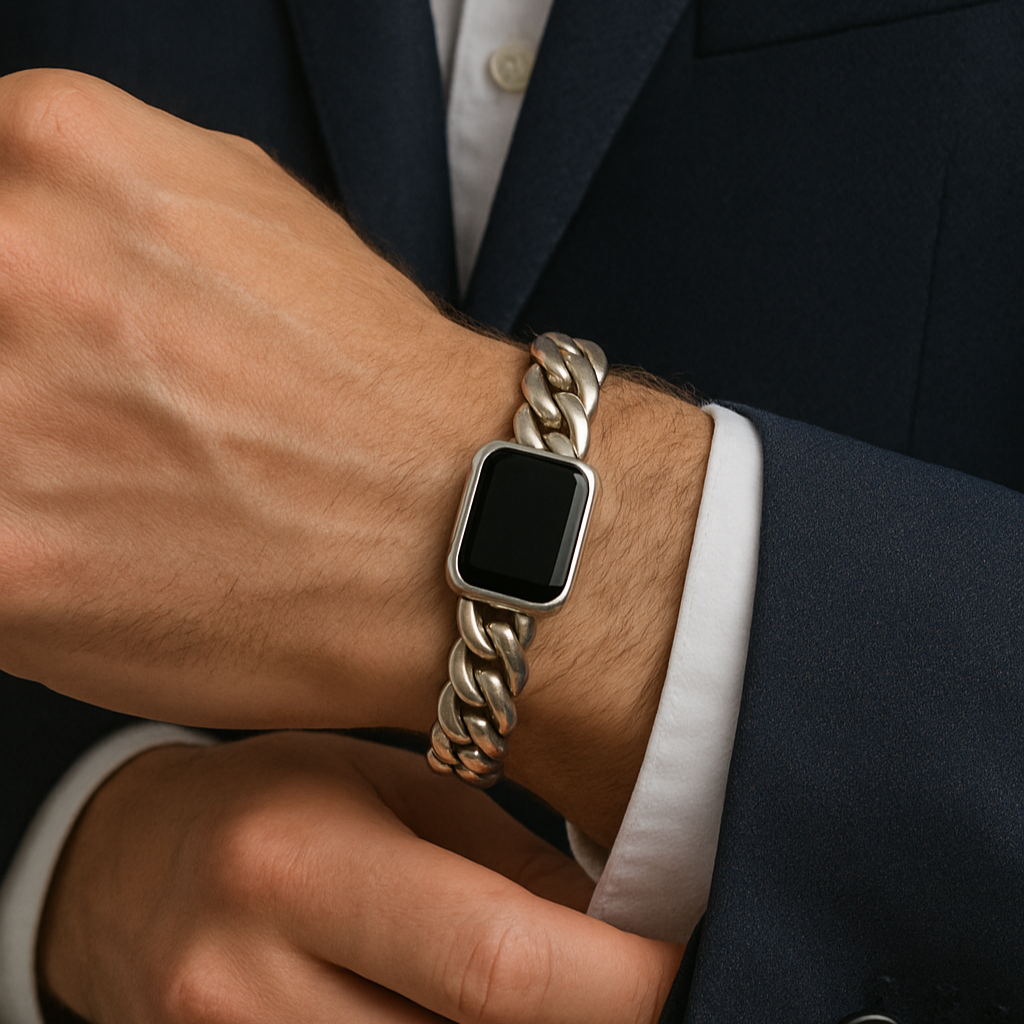 Pulsera Miami Plata 999 con Ónix Natural 10mm | Garantía Eterna