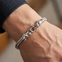 Thumbnail for Dragón Dual Poder 21cm — Silver Bracelet 950