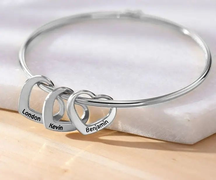 Brazalete con dije personalizado de Plata 950