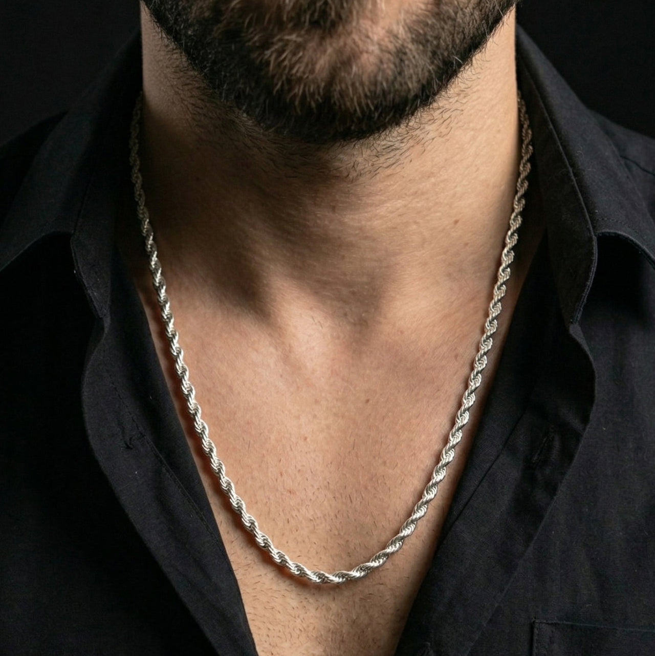 Cadena Rope 3 mm — Plata 950