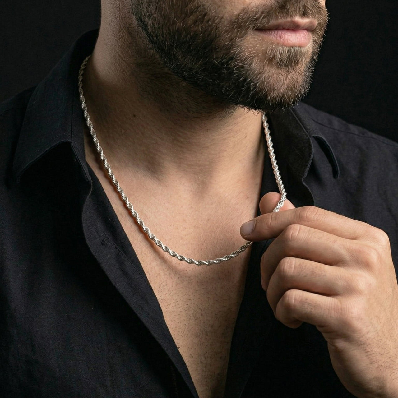 Cadena Rope 3 mm — Plata 950