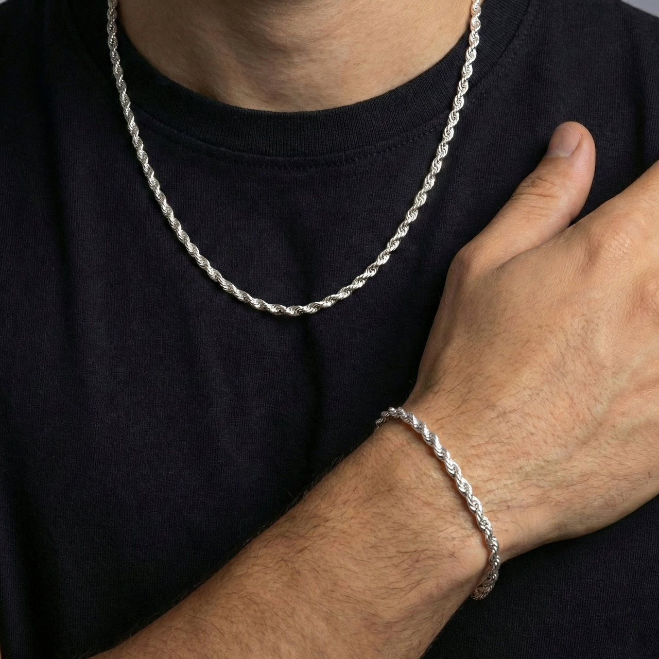 Rope chain and bracelet