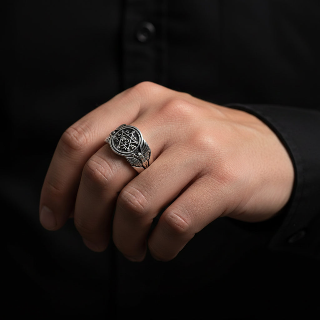 Rey Salomón — Anillo Plata 950