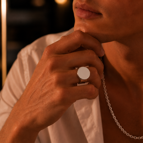 Sello Oval — Anillo Plata 950