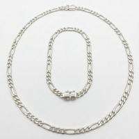 Thumbnail for Chain and Figaro bracelet in 950 silver
