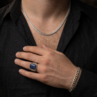 Thumbnail for SET COMPLETO - Lomo de Corvina + Anillo Lapislázuli — Plata 950