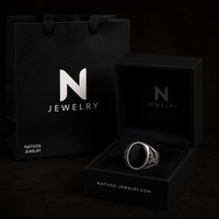 Thumbnail for Onyx Snake Oval Ring - 950 Silver