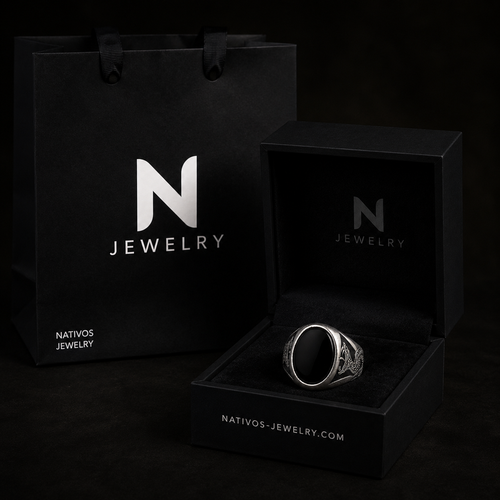 Anillo Onix Snake Oval - Plata 950