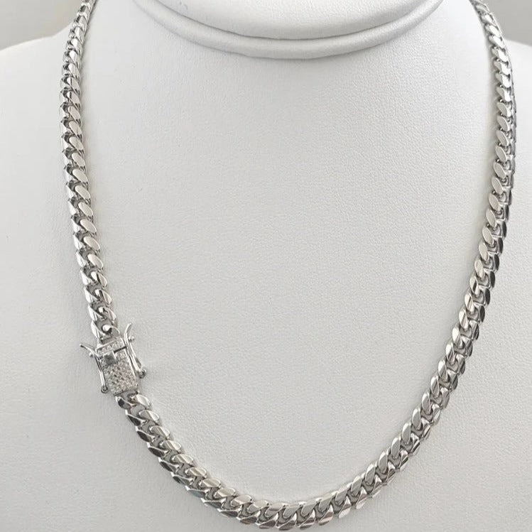 Cadena Miami Cuban Link Plata 999