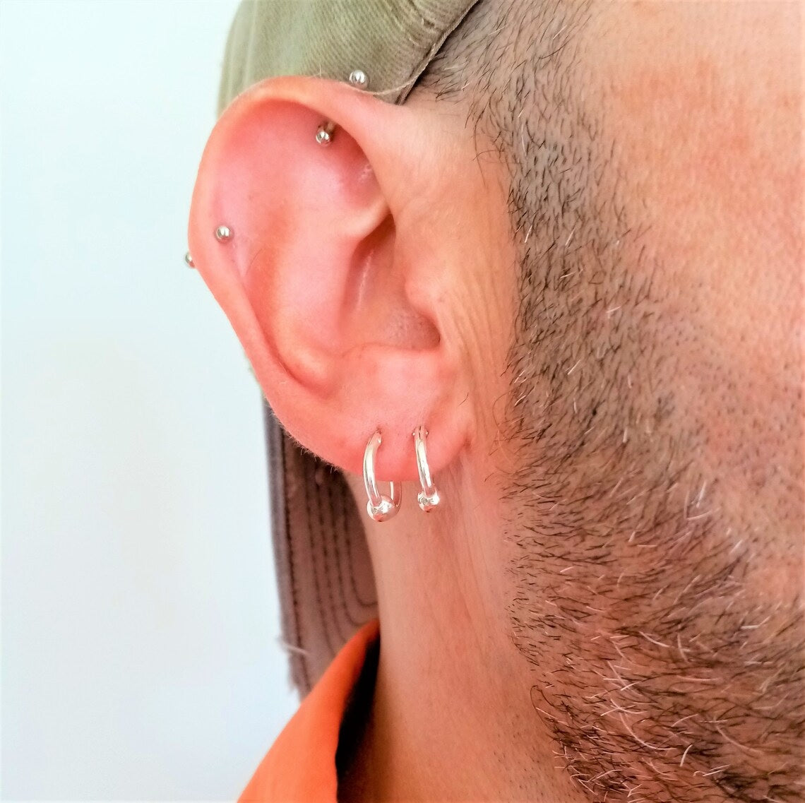 Arete con esfera en Plata 950