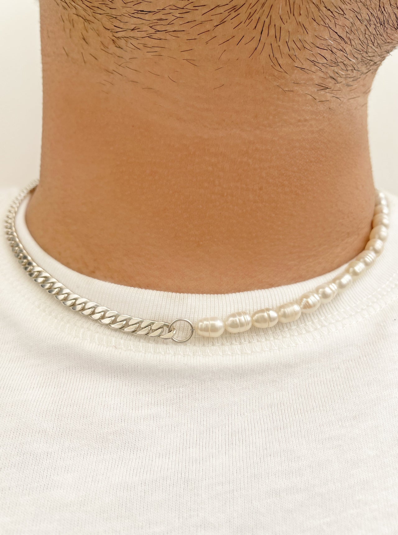 Collar de Perlas de rio y Plata