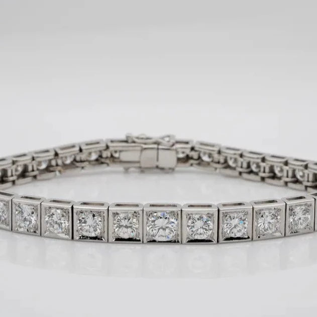 Brazalete Tennis Cubic Plata 999