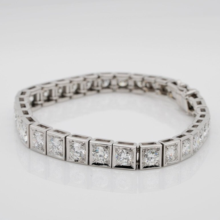 Brazalete Tennis Cubic Plata 999