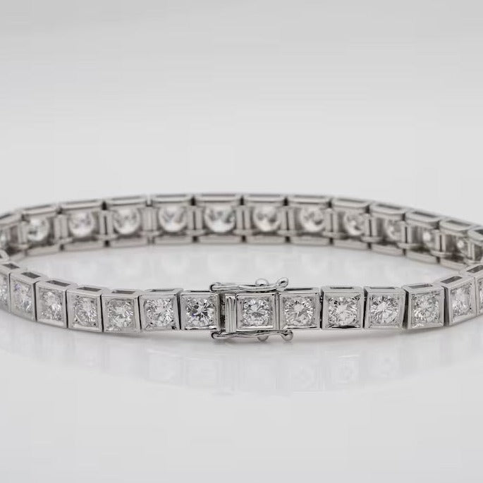 Brazalete Tennis Cubic Plata 999