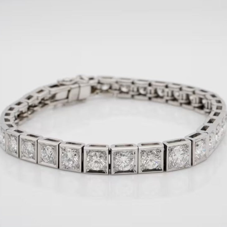 Brazalete Tennis Cubic Plata 999