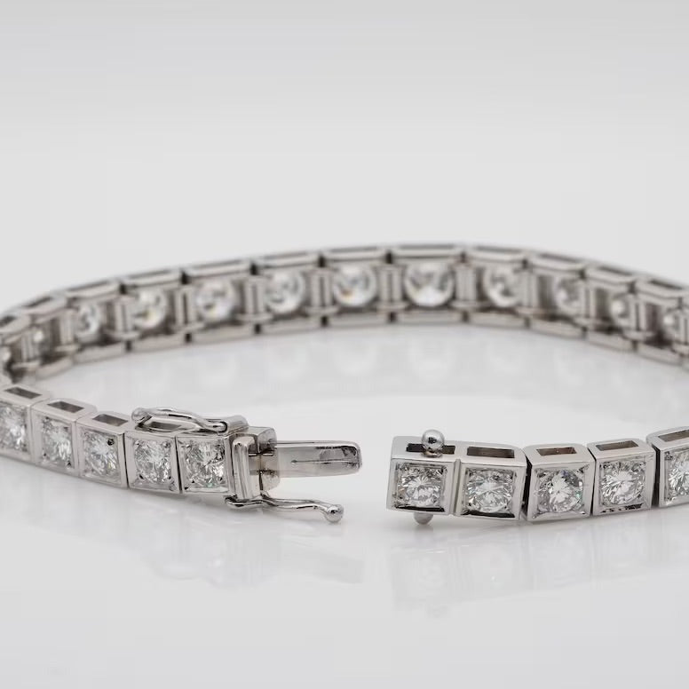 Brazalete Tennis Cubic Plata 999