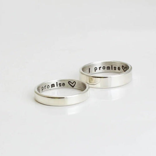 Alianzas de Plata ley 950 Promise - nativosjewelry