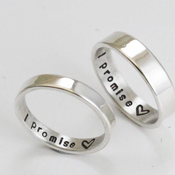 Alianzas de Plata ley 950 Promise - nativosjewelry