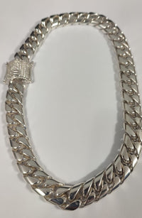 Thumbnail for Collar eslabones cubanos 17mm Plata 999 - nativosjewelry