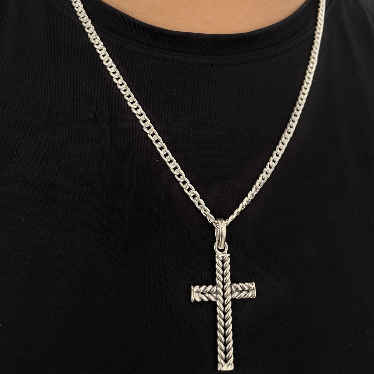 Cadena y Cruz Celta de Plata 950 - nativosjewelry